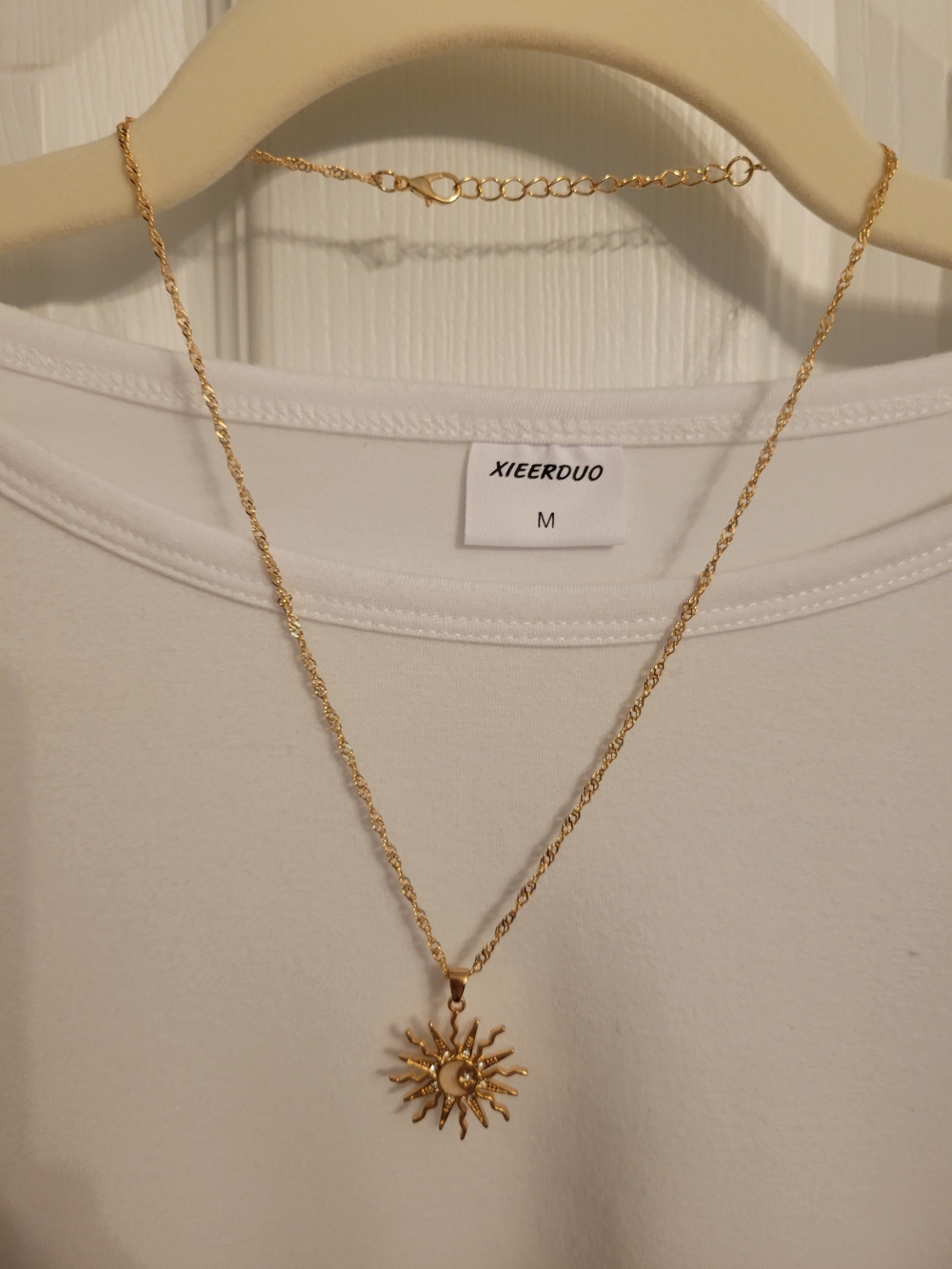 Gold Sun/moon Pendant Necklace - Women's Jewelry